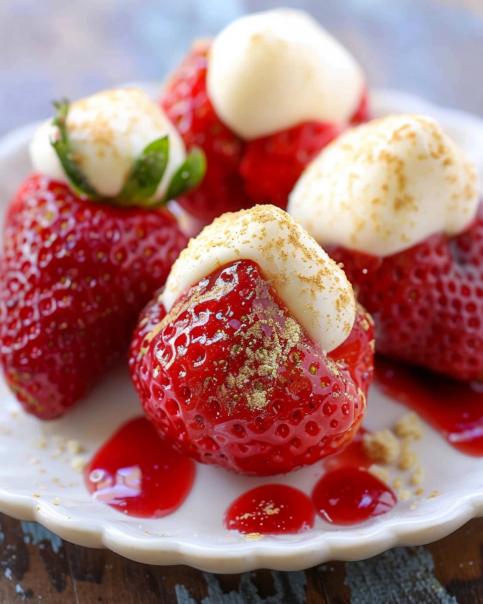 Cheesecake Stuffed Strawberries
