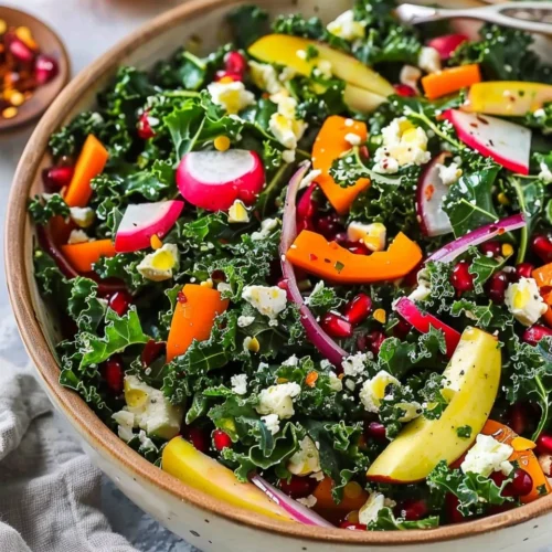 Healthy Mediterranean Kale Salad