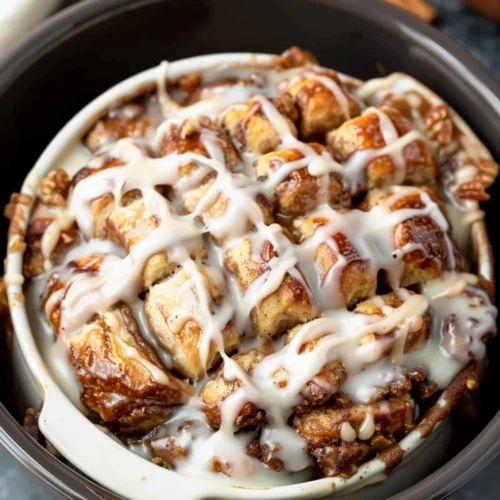 Crock Pot Cinnamon Roll Casserole