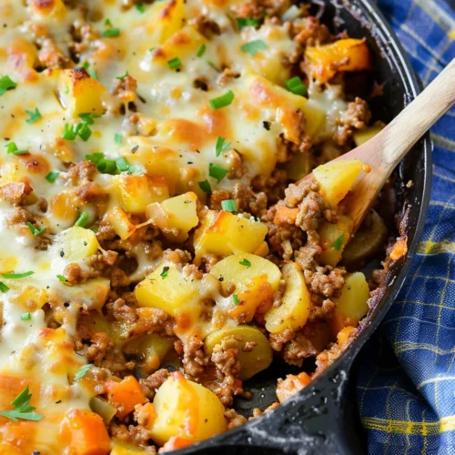 One-Pan Ground Beef and Potatoes Skillet