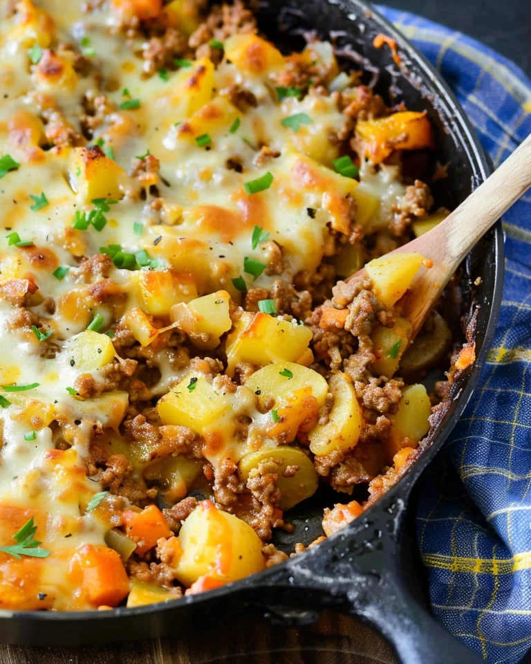 One-Pan Ground Beef and Potatoes Skillet