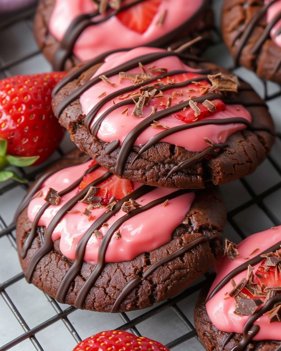 Chocolate Covered Strawberry Cookies