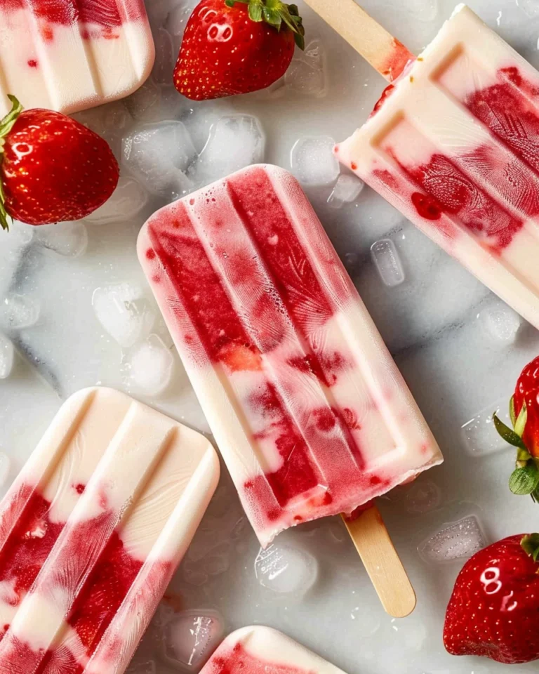 Strawberry Yogurt Popsicles