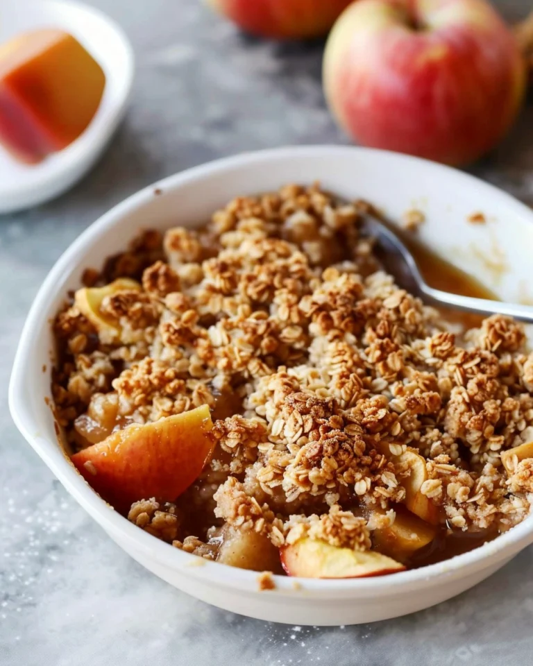 Healthy Breakfast Apple Crumble