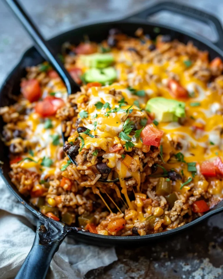 Cheesy Taco Rice Skillet