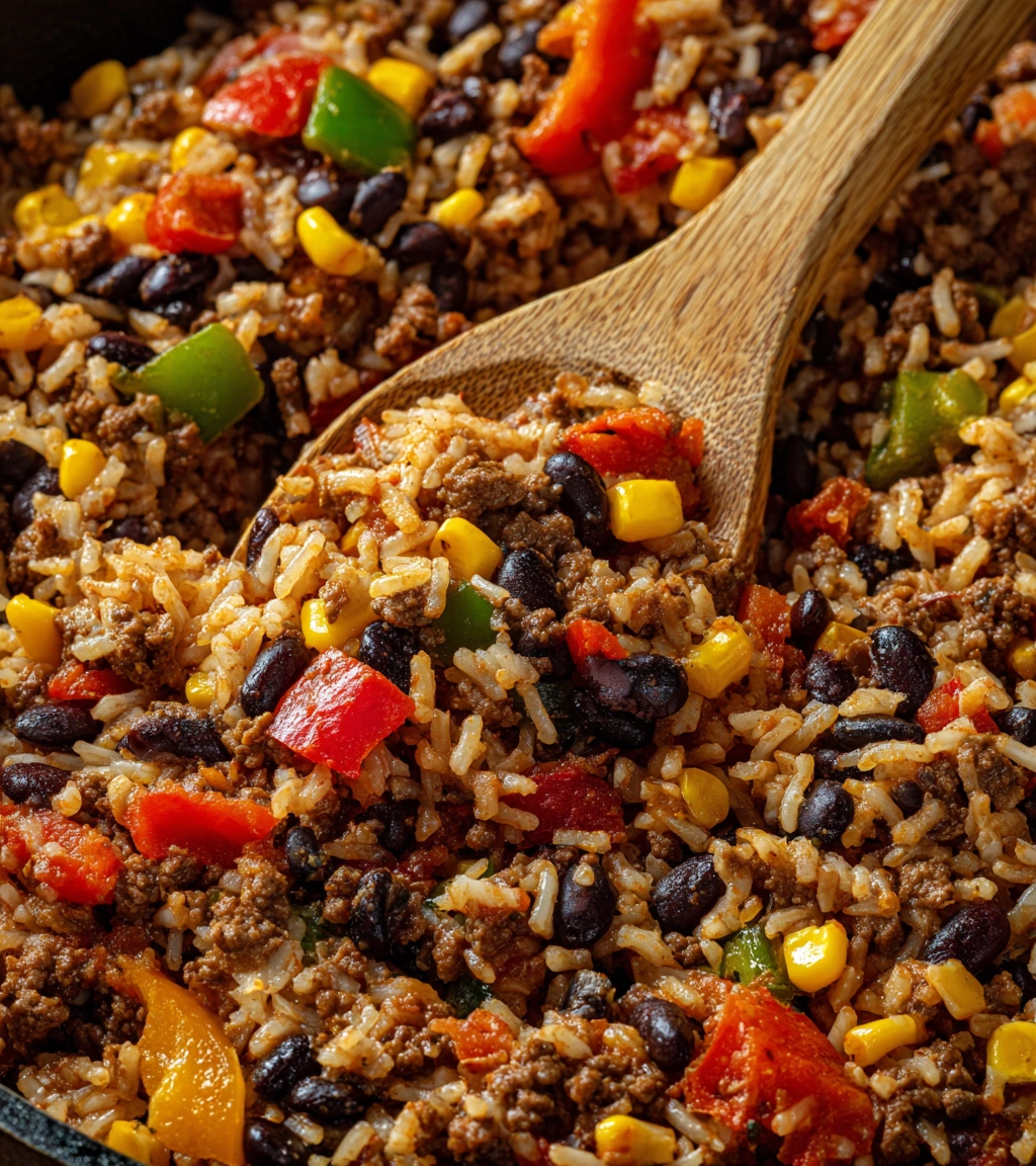 Cheesy Taco Rice Skillet