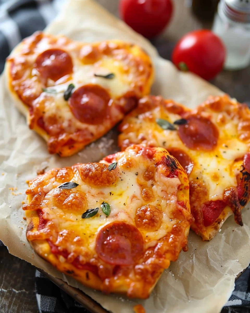 Mini Heart Pizzas
