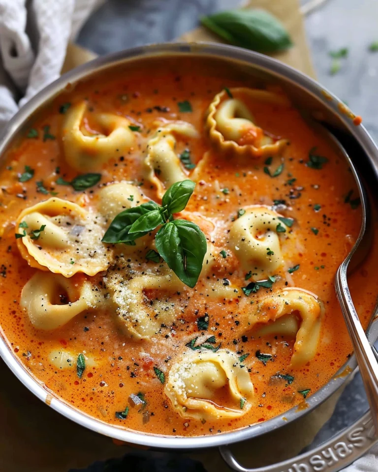 Cheesy Tomato Tortellini Soup
