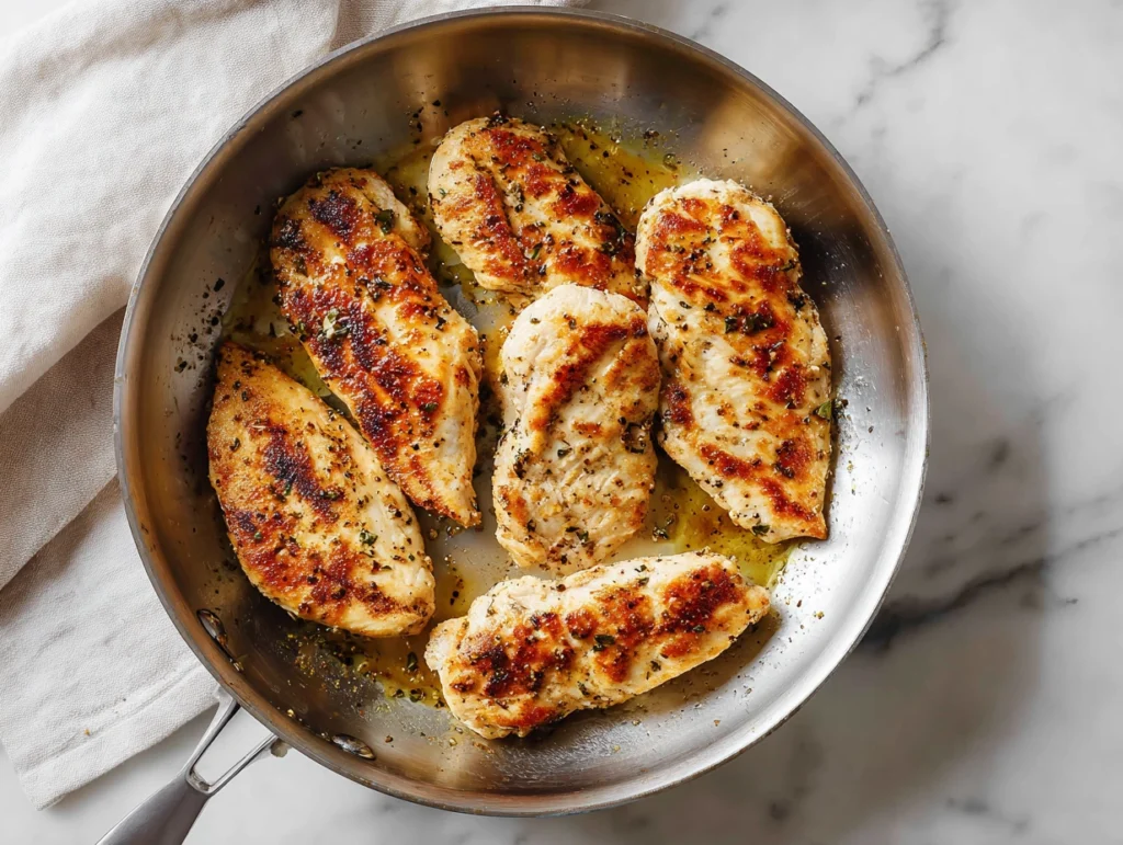 Creamy Pesto Chicken Process