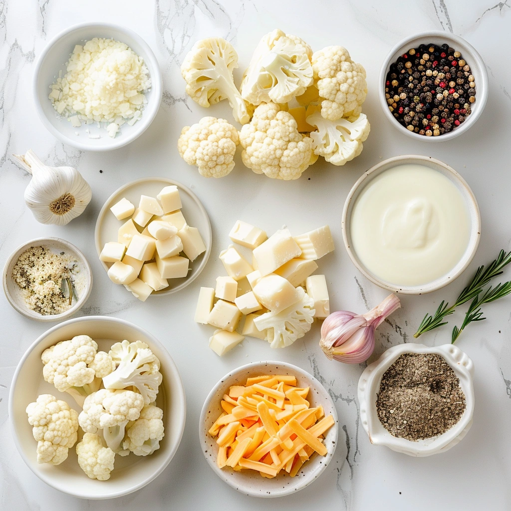 Roasted Garlic Cheddar Cauliflower Soup