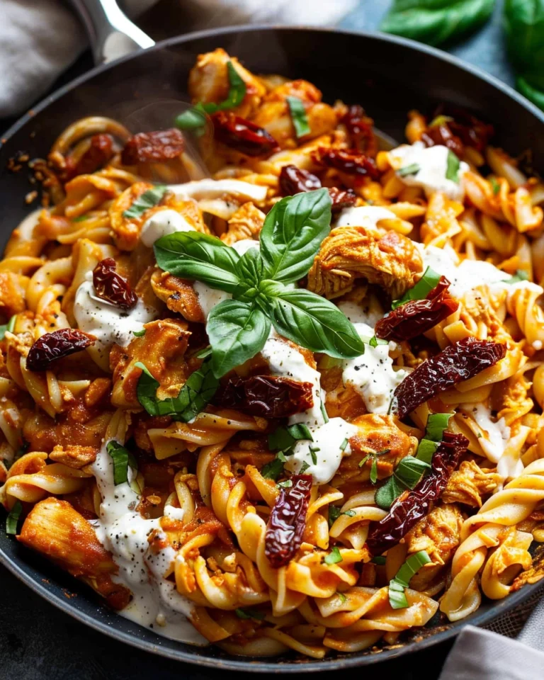 Whipped Ricotta One Pot Chicken Pasta – With Sun-Dried Tomatoes