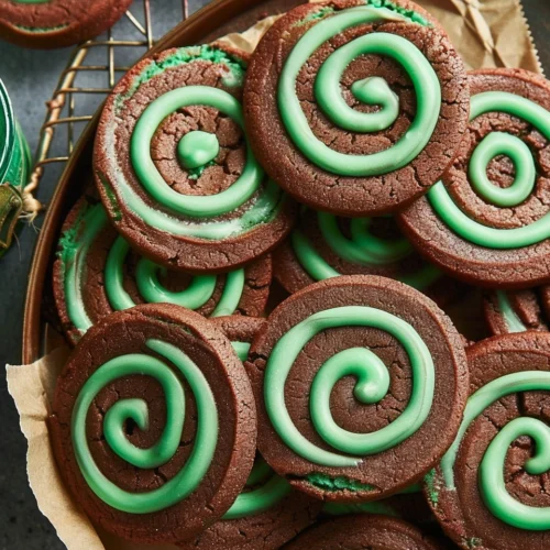 Chocolate Mint Pinwheel Cookies