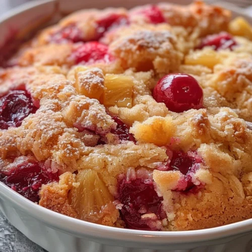 Pineapple Cherry Dump Cake