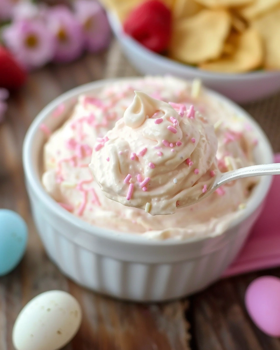 Simple Spring Dip Recipe, Creamy Pastel Sweetness