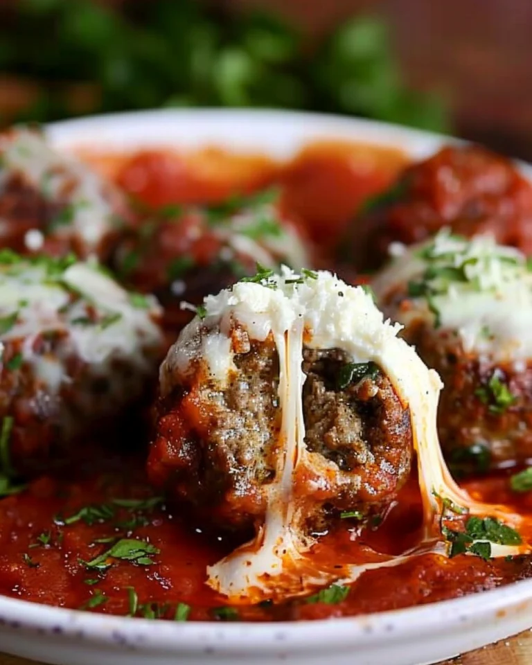 Mozzarella Stuffed Meatballs