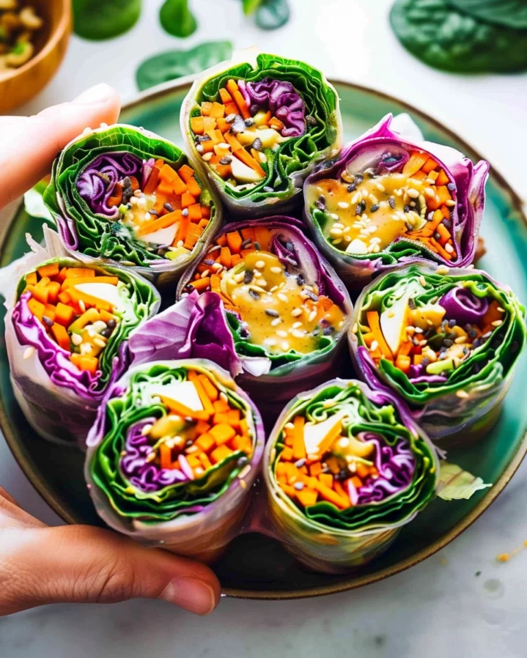Detox Rainbow Roll-Ups with Peanut Sauce
