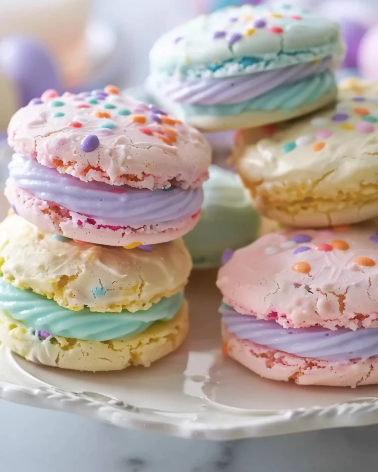 Pastel Sugar Cookie Sandwiches (Easy Spring Dessert Idea)