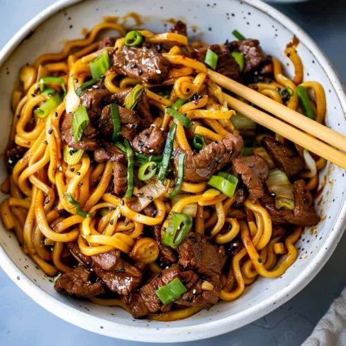 Black Pepper Beef Noodles