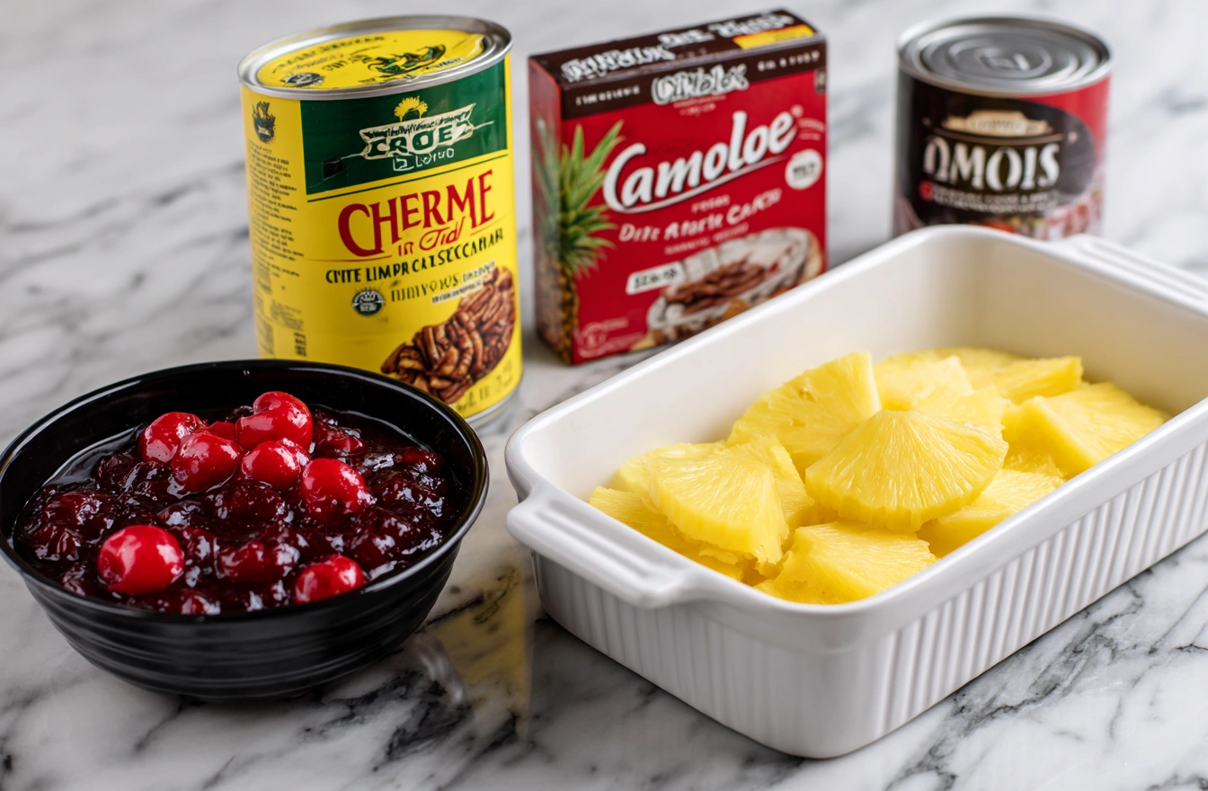 Pineapple Cherry Dump Cake Ingredients