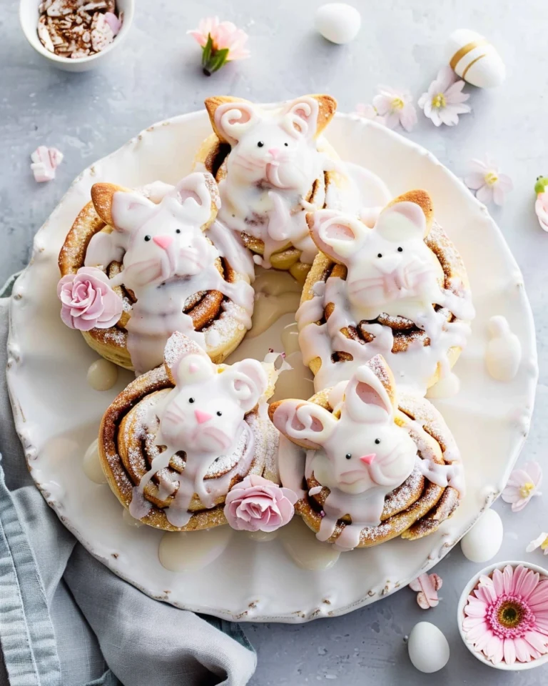 Spring Bunny Cinnamon Rolls