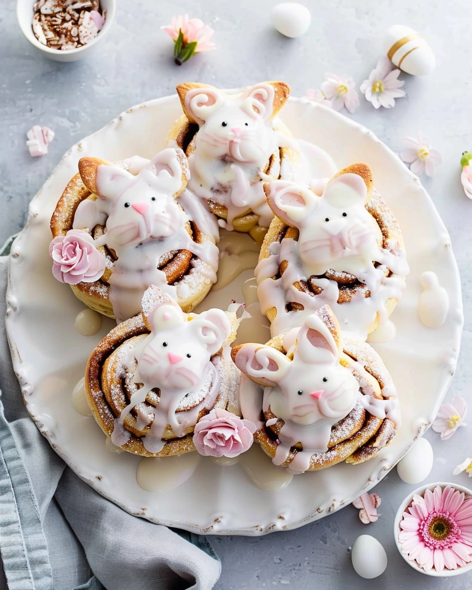 Spring Bunny Cinnamon Rolls