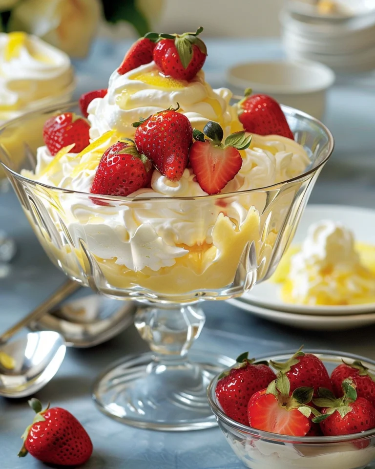 Strawberry Fool with Lemon Curd