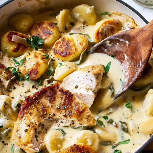 One-Pan Creamy Chicken & Gnocchi