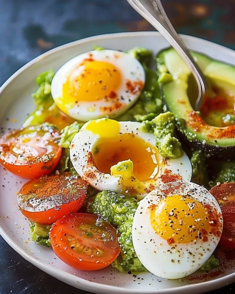 Pesto Tomato, Egg & Avocado Breakfast Salad