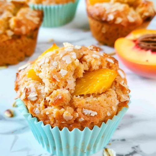 Vegan Peach Muffins