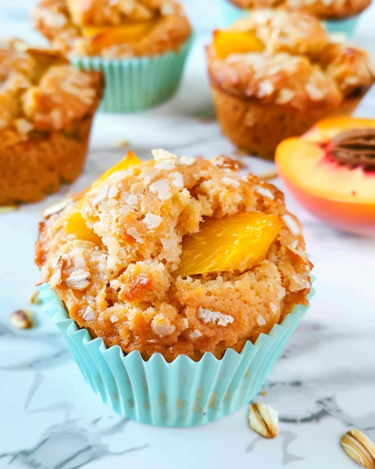 Vegan Peach Muffins