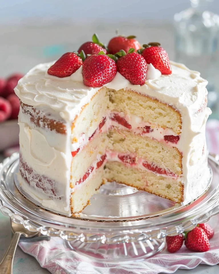 Gluten Free Strawberries and Cream Cake