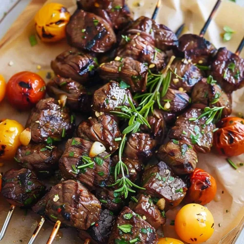 Rosemary Garlic Steak Kebabs