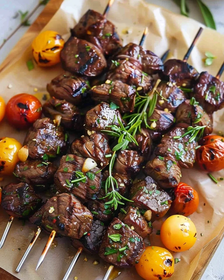Rosemary Garlic Steak Kebabs