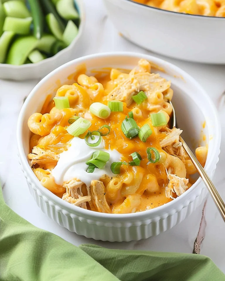 Slow Cooker Buffalo Chicken Mac and Cheese