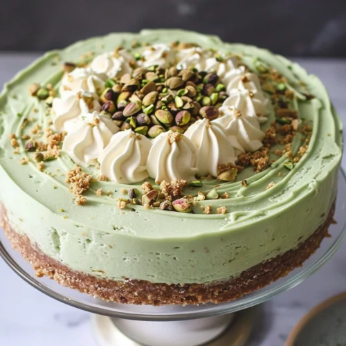 No Bake Pistachio Cheesecake