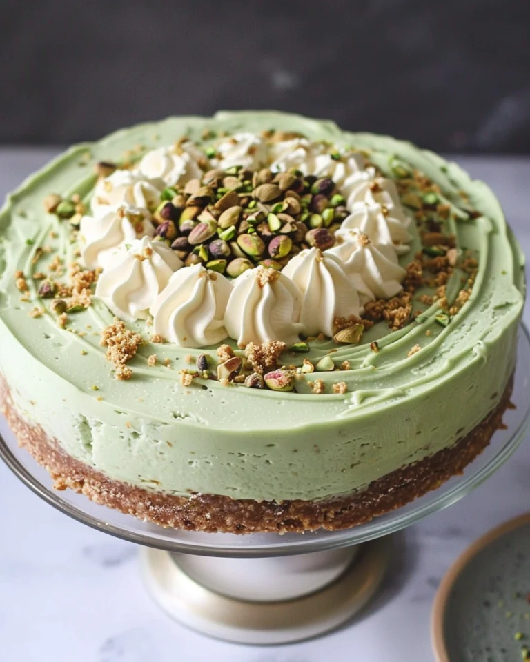 No Bake Pistachio Cheesecake