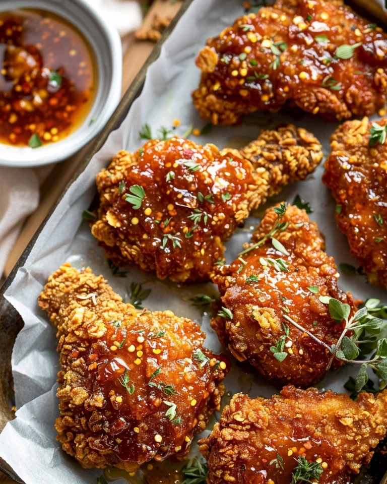 Baked Crunchy Hot Honey Chicken