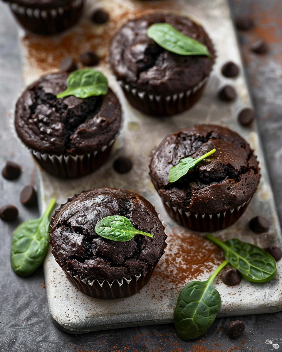 Chocolate Spinach Muffins