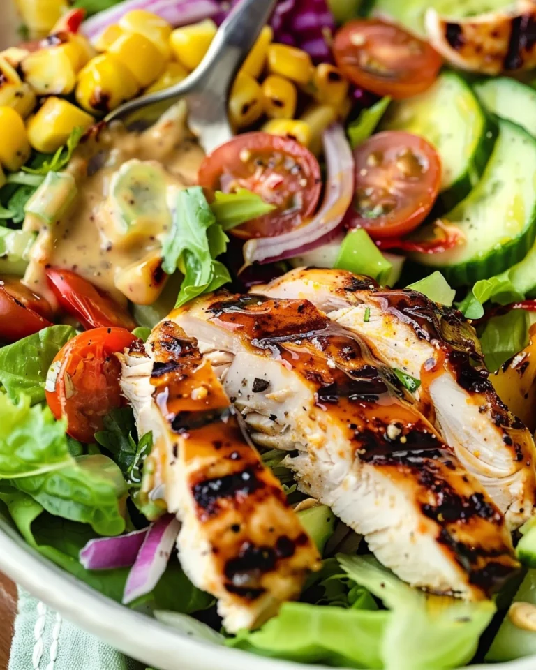 Grilled Chicken Salad with Honey Mustard Dressing