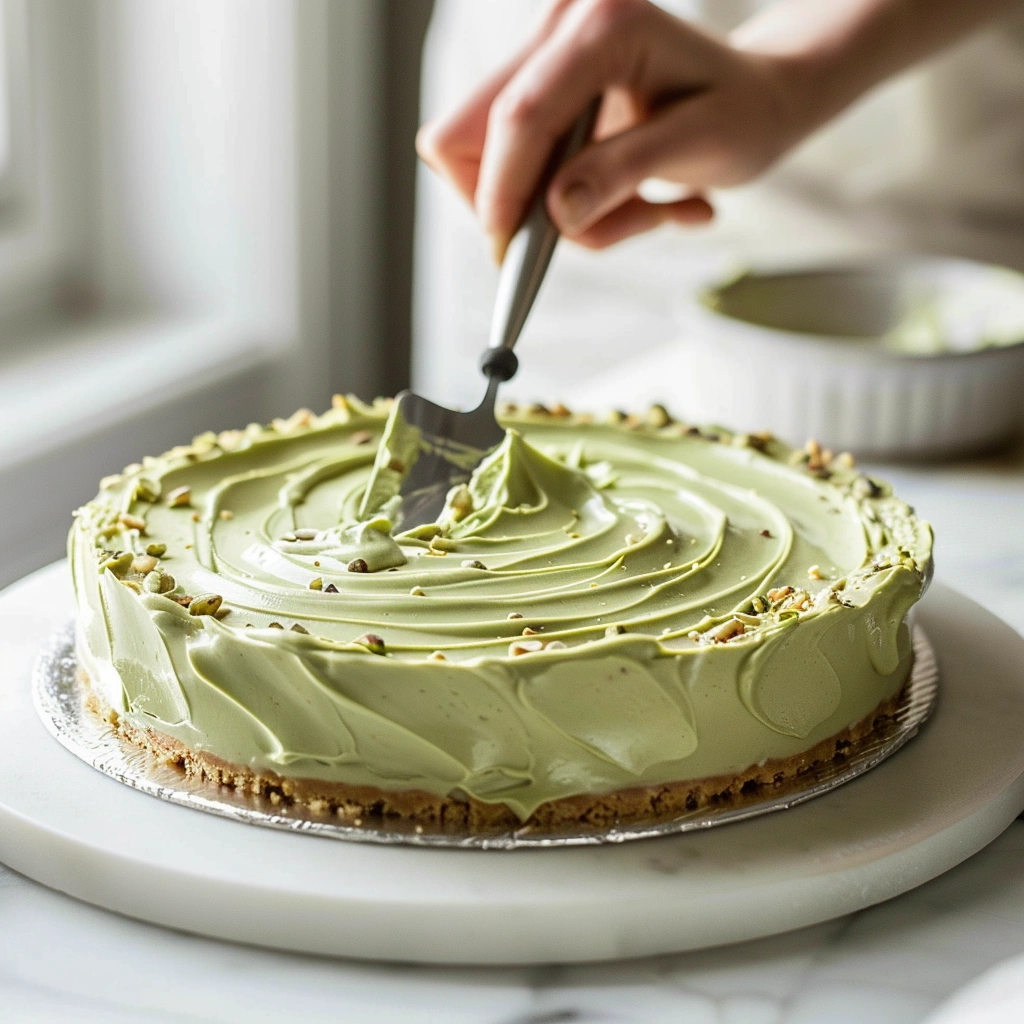 No Bake Pistachio Cheesecake