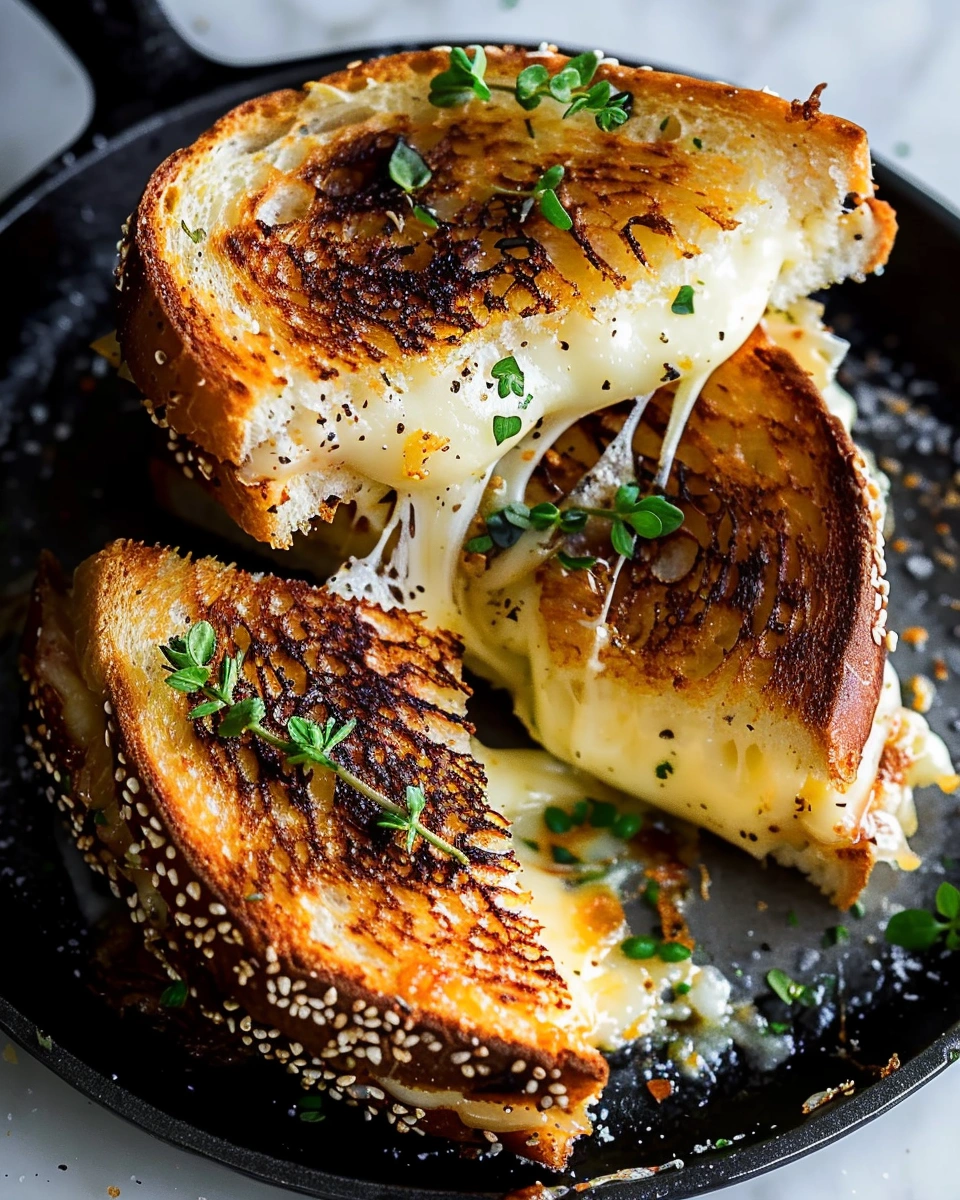 Garlic Bread Grilled Cheese