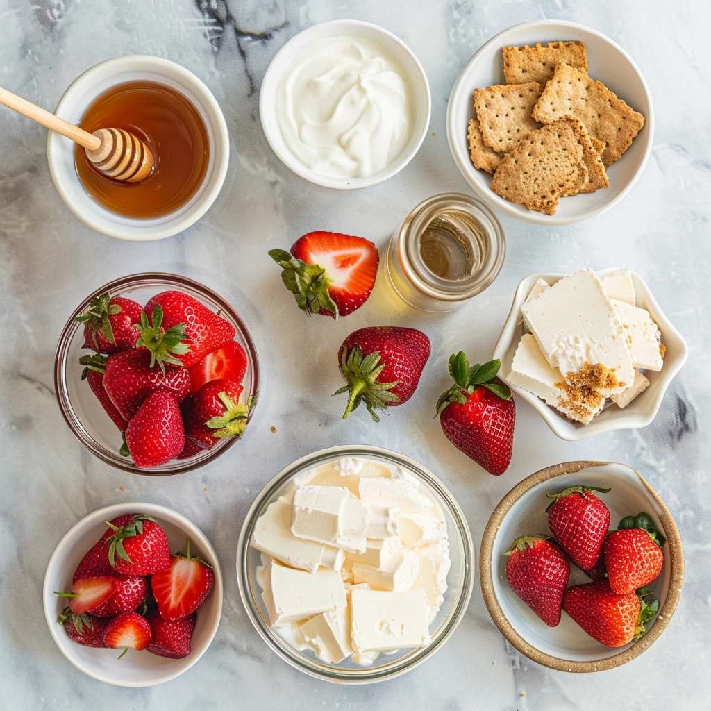 Healthy Strawberry Cheesecake Frozen Yogurt Popsicles