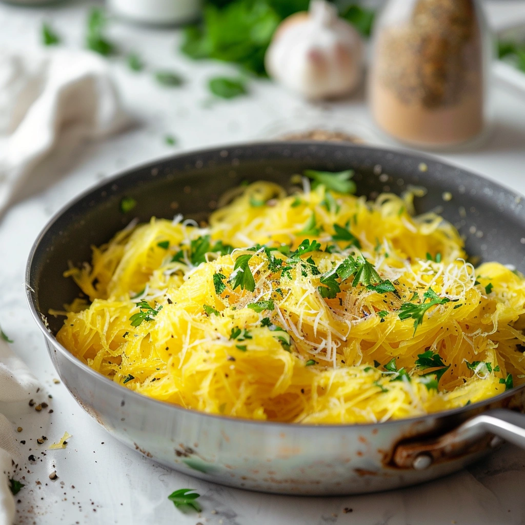 Herbed Spaghetti Squash with Garlic and Parmesan