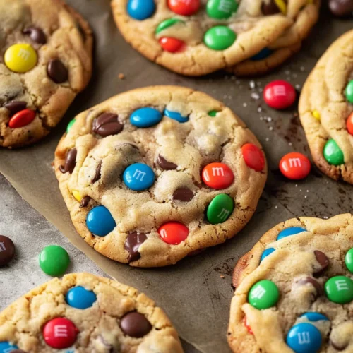 M&M Chocolate Chip Cookies