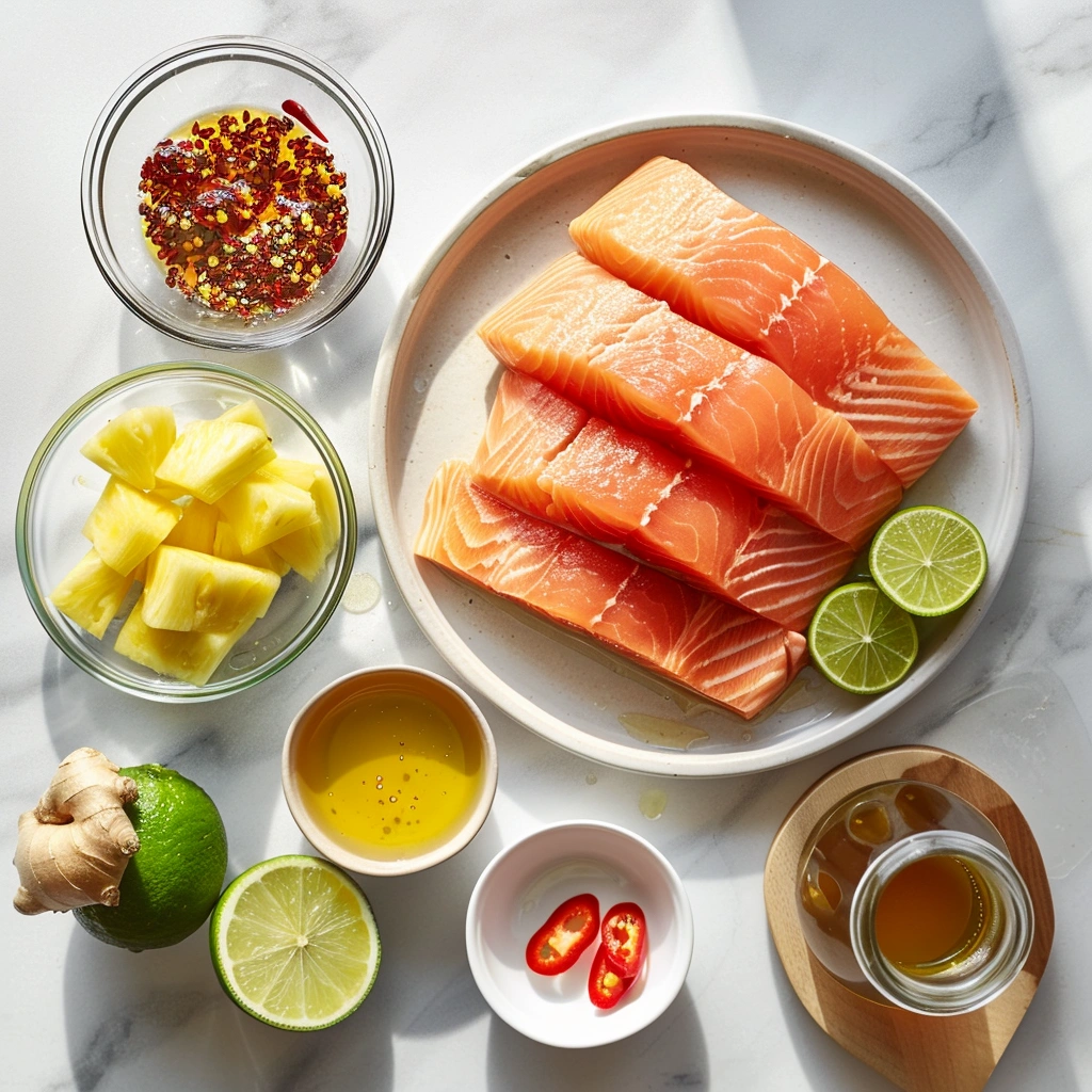 Sweet and Spicy Pineapple Salmon