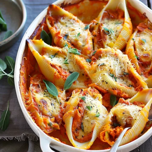 Creamy Pumpkin Ricotta Stuffed Shells