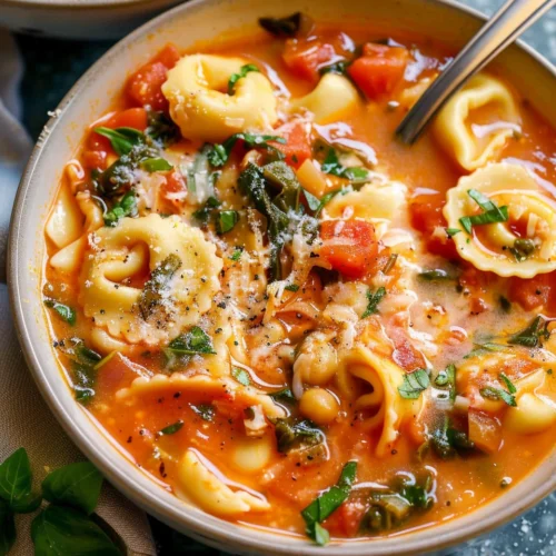 Creamy Tortellini Minestrone Soup