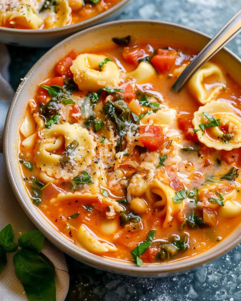 Creamy Tortellini Minestrone Soup