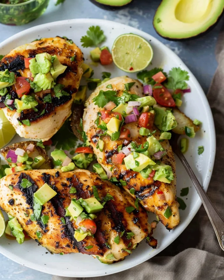 Best Cilantro Lime Chicken with Avocado Salsa