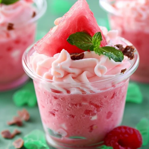 Easy Watermelon Pudding Cups